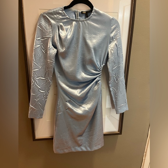 Maje Metallic Blue Mini Dress - Picture 4 of 7